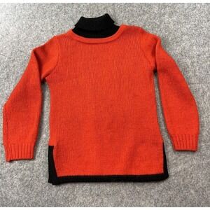 Vintage 50s Garland Rugglespun Orange Turtle Neck Sweater Chest